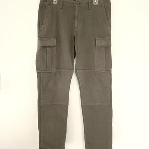 J.CREW 770 Stretch Cotton Garment Dyed Herringbone Cargo Pants 34 x 32